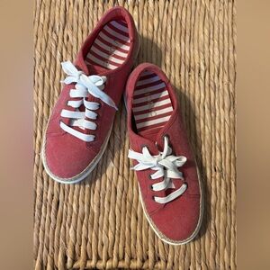 Vionic Red Canvas Shoes with White Laces